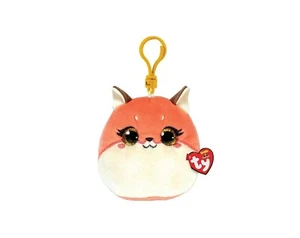 TY Beanie Squishy Squish-A-Boo Roxie the Fox 3" Collectible Clip - Picture 1 of 2