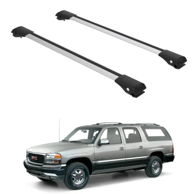 Juego de barras transversales para portaequipajes de techo para GMC Yukon XL 2000-2006 juego gris Foto 1 de 4