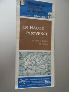 carte IGN 19 itineraires pedestres et equestres en haute provence 1 /50000 1982 - Picture 1 of 1