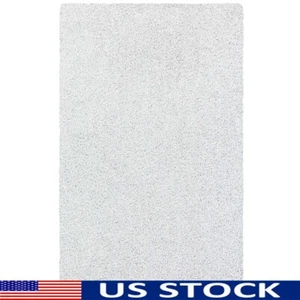 Solid Shag Area Rug Indoor Non-Slip Machine Washable Stain Resistant Soft Pile - Picture 1 of 7