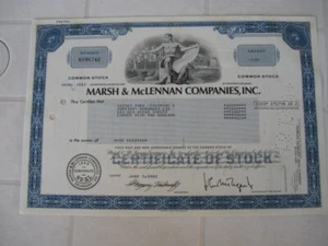 Marsh & McLennan Companies, Inc. 1980, 100 Shares - Bild 1 von 2
