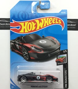 Hot Wheels | PORSCHE 918 SPYDER | 2018 Casting HW Roadsters (schwarz, 10SP) 94/250 - Bild 1 von 6