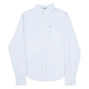 ABERCROMBIE & FITCH Muscle Fit Mens Formal Shirt Grey Long Sleeve S - Picture 1 of 6