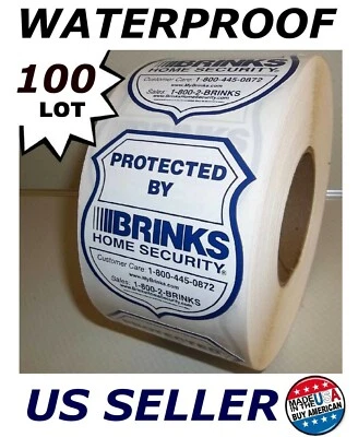 Sticker decals for home business windows BRINKS video security system Bulk Lot - Image 1 of 4