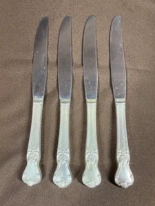 Vintage Old Company Teller Rose 4er Set Tafelmesser Monogramm H - Bild 1 von 5