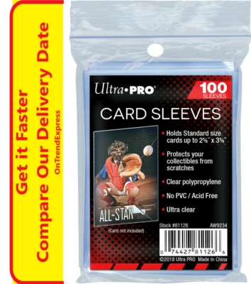 1 x 100 Packs Ultra Pro Card Penny Sleeve Clear Protector Pokemon MTG YUGIOH AF - image 1 of 4