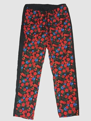 Vince Camuto Flowy Casual Floral Pants, Black Red, S - Image 1 of 4