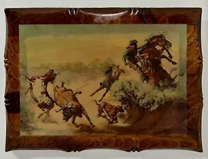 Seltener alter reicher rudischer Kunstdruck auf Holz 14,5”x20” um 1970 - Bild 1 von 12