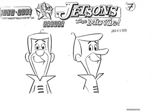 Supersónicos: ¡La película! 1989 copia de estudio de producción George Jetson página de hoja de modelo - Imagen 1 de 4