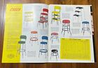 Vintage MCM advertising brochure Cosco chairs colorful Hamilton Columbus IN IA