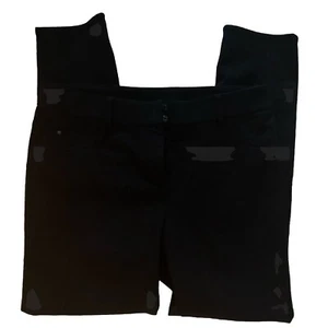 Pantalones AKRIS PUNTO para mujer negros elásticos tiro alto cremallera tobillo talla 10 - Imagen 1 de 8