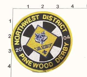 Pinewood Derby Patch Boy Scouts America BSA 2004 Northwest District Embroidered - Picture 1 of 1