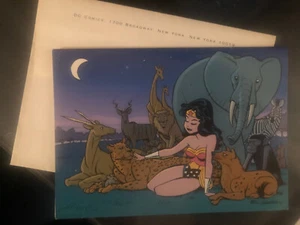 RARE Wonder Woman DC Comics Internal Office Holiday Card - Picture 1 of 4