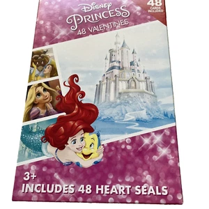 Carte San Valentino Disney Principesse Bambini Festa Set 48 Pezzi con Sigilli Cuore - Foto 1 di 7