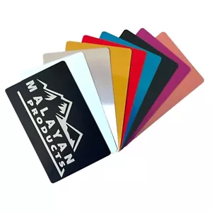 100 THICK 0.5mm Anodized Aluminum Business Card Blanks Metal Laser Engraving - Picture 1 of 36