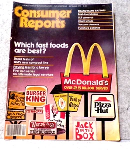 CONSUMER REPORTS MAGAZINE - SEPTEMBER 1979 - WHICH FAST FOODS ARE BEST? - Imagen 1 de 2