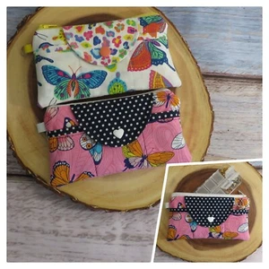 Travel Jewelry Pouch case w/ divided container for small jewelry, handmade - Picture 1 of 9