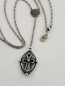 James Avery Artisan Jewelry Sterling Silver Cross Necklace Retired Religious God - Picture 1 of 7
