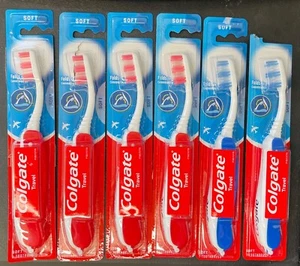 Colgate Travel Soft Toothbrush Assorted Colors Damaged Box 6Ct - Picture 1 of 3