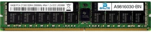 A9816030 - Dell Compatible 64GB PC4-21300 DDR4-2666Mhz 4Rx4 1.2v ECC LRDIMM - Picture 1 of 3