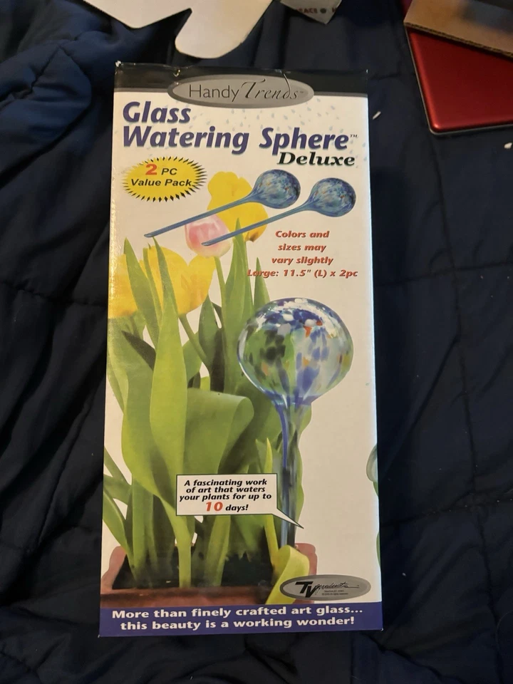Pair of 2 Handy Trends Deluxe Glass Watering Spheres