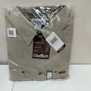 Vtg Carhartt Plaid Fleece Lined Snap Button Shirt Jac Jacket Size 2XL NEW NOS - Picture 1 of 9