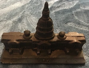 Vintage Bronze Metall USA Washington DC The Capital Gebäude Souvenir - Bild 1 von 3