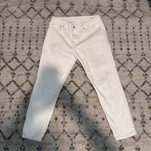 ZARA Men's White Slim-fit Cropped Pants-Jeans Size 32 - Picture 1 of 5