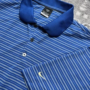 Polo Nike Golf Performance uomo XL blu bianco a righe - Foto 1 di 9