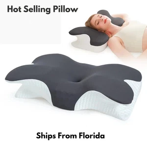 Ergonomic Memory Foam Cervical Pillow Orthopedic Support for Sleep Ships free - Picture 1 of 8