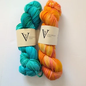 Vokabelgarn 2 Skien Hawaiian Ice Cara Cara Orange 100% Superwash Merinowolle - Bild 1 von 6