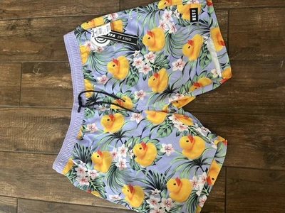 Neff Men's XL Board Shorts With Rubber Ducks And Tropical Print New With Tags - Image 1 of 4