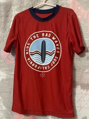 GAP Kids Swin Rash Guard Shirt Red Short Sleeve Size Small - Image 1 of 4