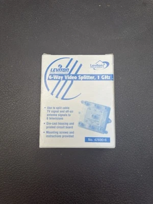 Leviton 47690-6 - 1x6 Video Distribution Splitter, 1 GHz - Image 1 of 3