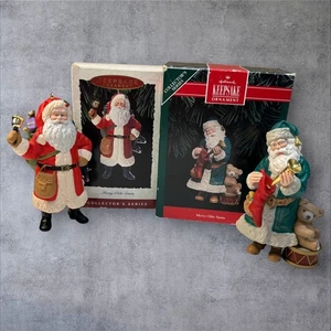 Hallmark Keepsake Merry Olde Santa Ornaments 1992 & 1993 w/ Boxes Lot of 2 - Picture 1 of 15