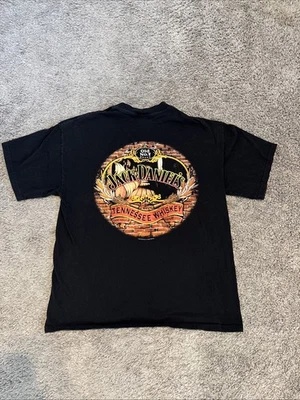 Vintage Y2K Jack Daniels Whiskey No 7 Shirt Double Sided Mens Size Large L - Image 1 of 4