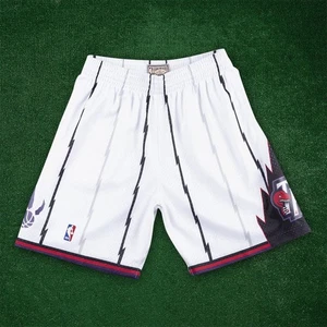 1998-99 Toronto Raptors NBA Mitchell & Ness Home White Swingman Shorts - Picture 1 of 4