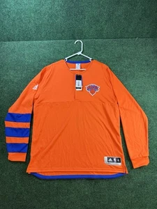 Men’s New York Knicks Adidas 2016 On-Court Shooter Long Sleeve Shirt Size XL - Picture 1 of 8