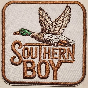 Southern Boy embroidered Iron on patch hunting outdoors mallard duck - Picture 1 of 1