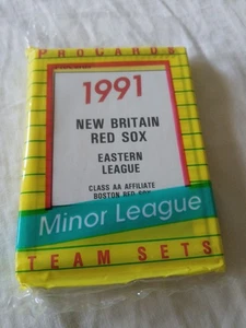 1991 PROCARDS NEW BRITAIN RED SOX MINOR LEAGUE TEAM SET John Valentin - Picture 1 of 3