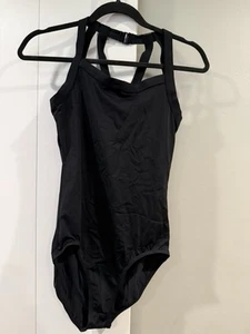 Womens Teen Girl Black Weissman Dancewear Leotard, Adult Medium - Picture 1 of 4