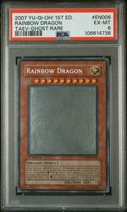 2007 Yu-Gi-Oh! Rainbow Dragon TAEV-EN006 Ghost Rare 1st Edition PSA 6 - Picture 1 of 1