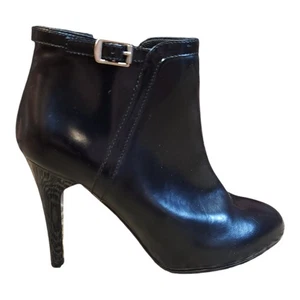 Chloé schwarze Leder Stiletto Stiefelette mit Knöchelriemen Detail Damen 35,5 - Bild 1 von 11