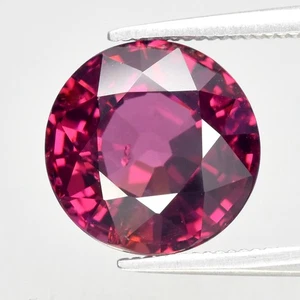 💎 Granato Rodolite Rosa Viola Naturale Rodolite 3,71ct 9mm VS Rodolite - Gemma Madagascar - Foto 1 di 4