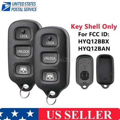 2 Replacement For 2005 2006 2007 2008 Toyota Sequoia Key Fob Remote Shell Case - Image 1 of 4
