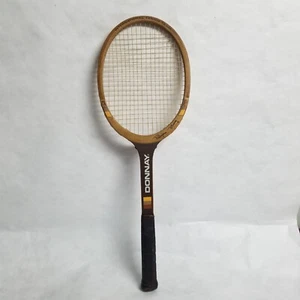 RARE - VTG DONNAY BJORN BORG "INTERNATIONAL TENNIS  TEAM" WOODEN TENNIS RACQUET  - Picture 1 of 17