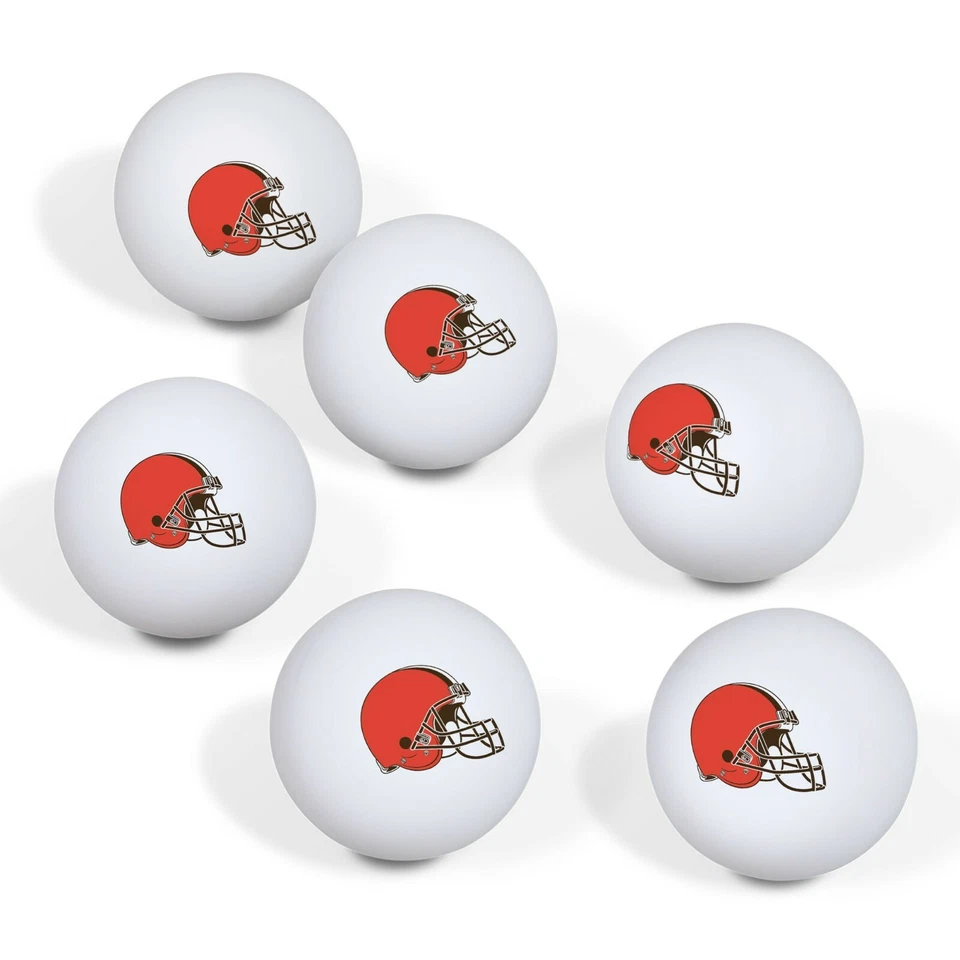 Мячи для пинг-понга NFL Cleveland Browns — упаковка 6 шт., новые - Изображение 1 из 1