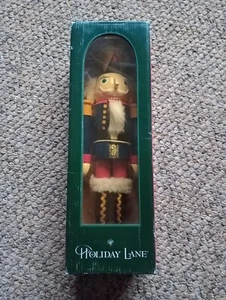 Holiday Lane Decorative Wooden Soldier Nutcracker 14” Macy's Christmas NOS - Picture 1 of 10