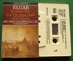 Elgar Symphony No 2 Halle Orchestra Sir John Barbirolli Cassette Tape - TESTED - Picture 1 of 3
