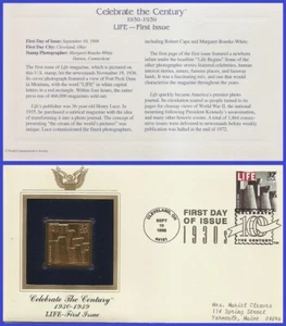 USA8 #3185c ADDR GOLDEN REPLICA FDC 1930 Life First Issue - Picture 1 of 1